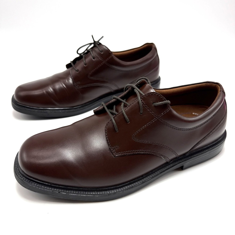 NUN BUSH Sz 12 M  Men's Brown Leather Lace Up Oxford Shoes Dynamic Comfort